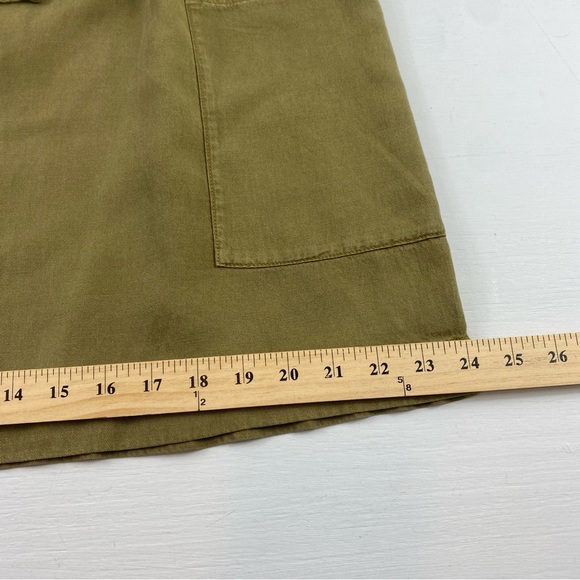 Faherty‎ Women's Arlie Olive Green Utility Mini Skirt Sz XL - Picture 14 of 15